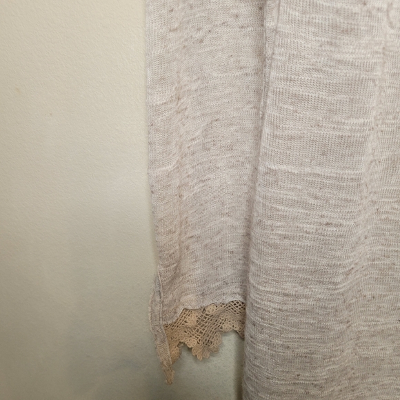 Free People Cardigan Boho Cottagecore Linen Blend Button Front Sweater Women's S - Picture 8 of 11